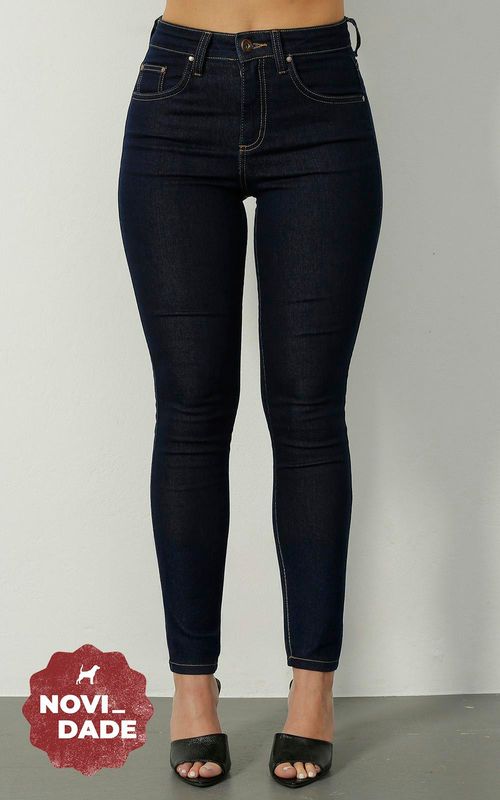 Calça Feminina Jeans Stretch Skinny Confort - ESCURO