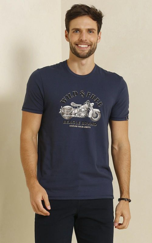 Camiseta Estampada - MARINHO