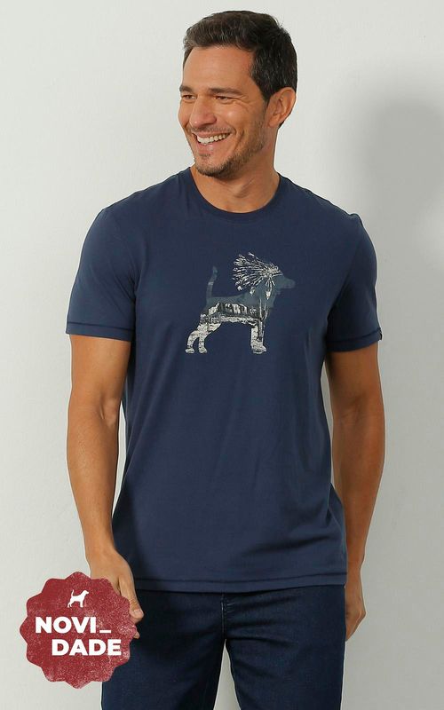 Camiseta Estampada - MARINHO