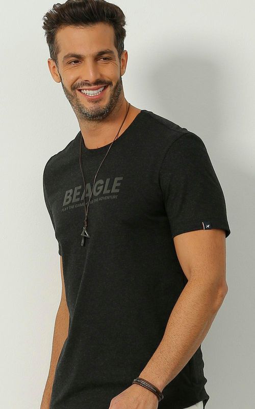 Camiseta Estampada - PRETO