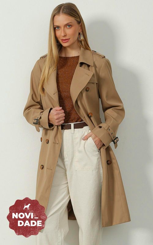 Trench coat fem. alongado. - SELA