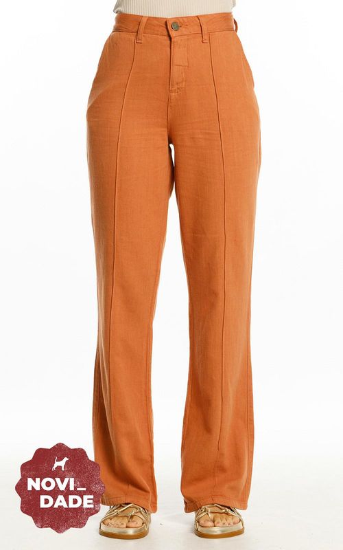 Calça Feminina Sarja e Linho Reta Premium - MOUNTAIN