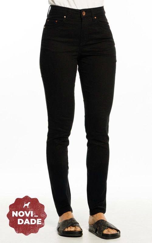 Calça Feminina Sarja Stretch Skinny - PRETO
