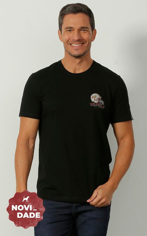 Camiseta Estampada - PRETO