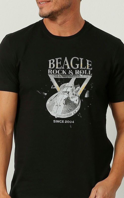 Camiseta Estampada - PRETO