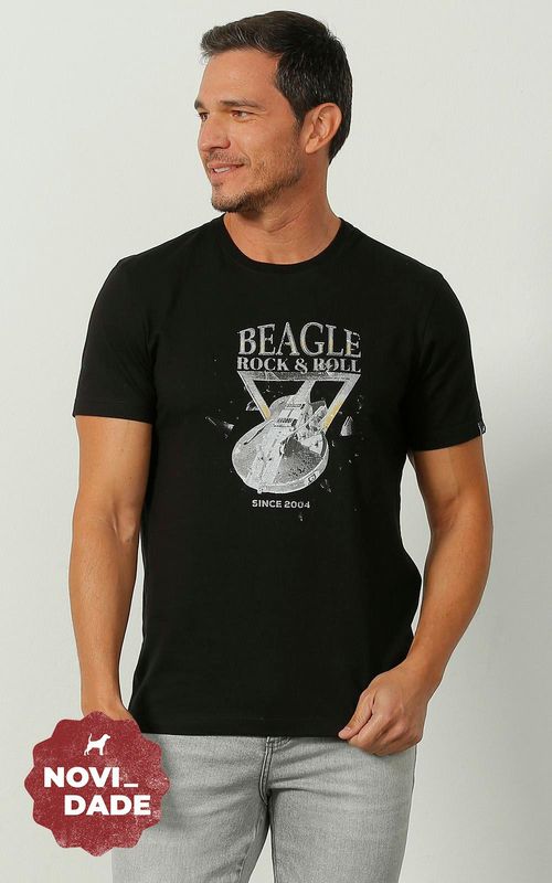 Camiseta Estampada - PRETO