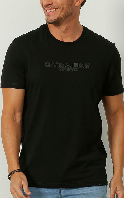 Camiseta Estampada - PRETO