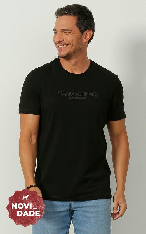 Camiseta Estampada - PRETO