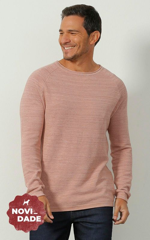 Tricot masc. mesclado manga raglan. - CAMOCIN
