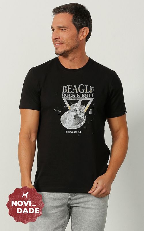 Camiseta Estampada - PRETO