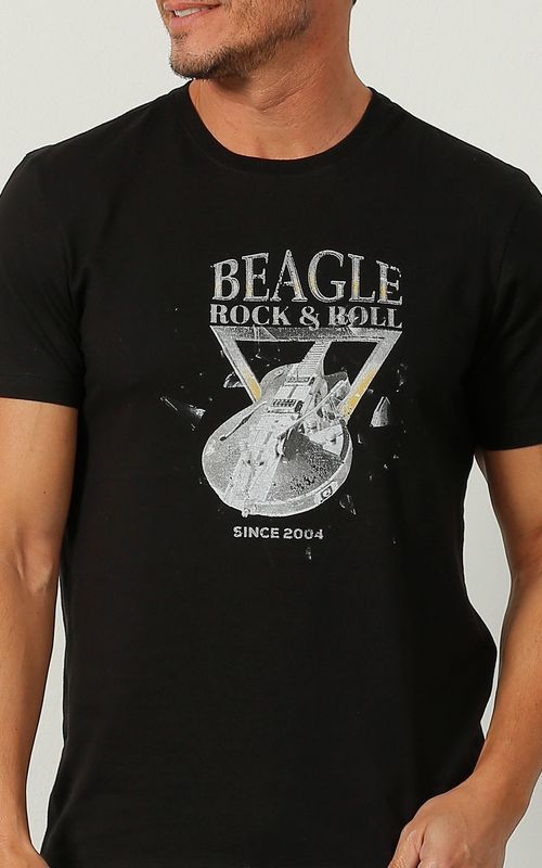 Camiseta Estampada - PRETO