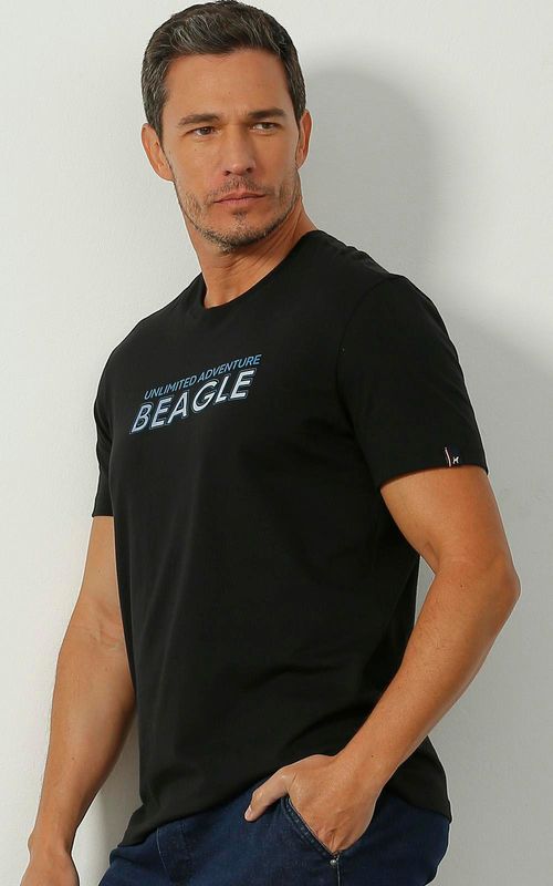 Camiseta Estampada - PRETO