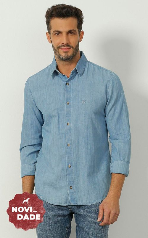 Camisa Manga Longa Slim - INDIGO