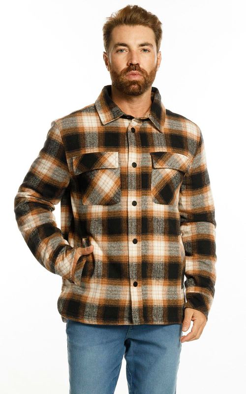 Jaqueta masc. de flanela. - XADREZ COUNTRY COM PRETO