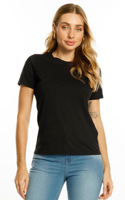 Camiseta Feminina Pima - PRETO