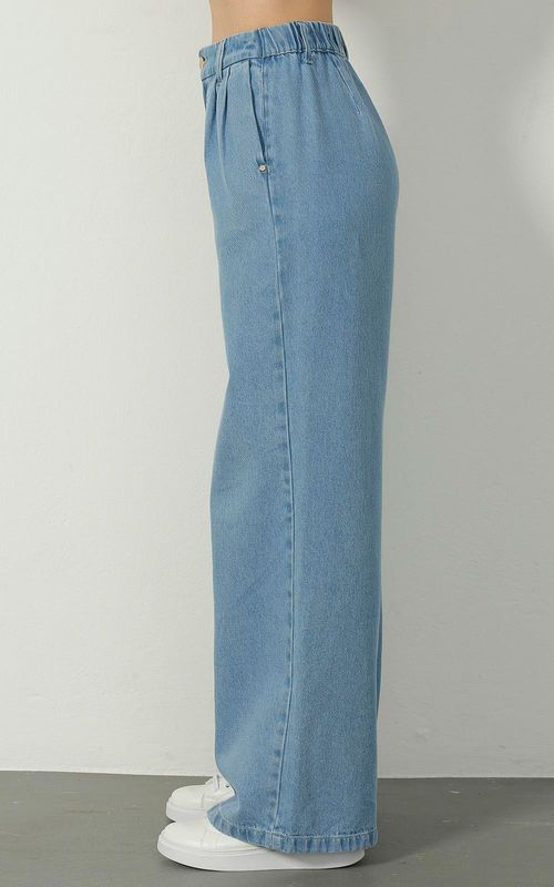 Calça Feminina Jeans Pantalona - INDIGO