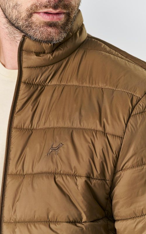 Jaqueta masc. puffer básica - MOCHA
