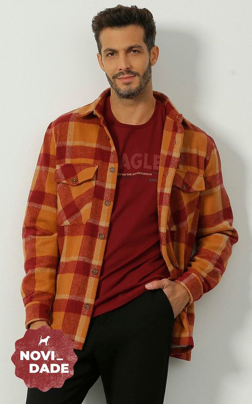 Jaqueta de Flanela - XADREZ BORDO