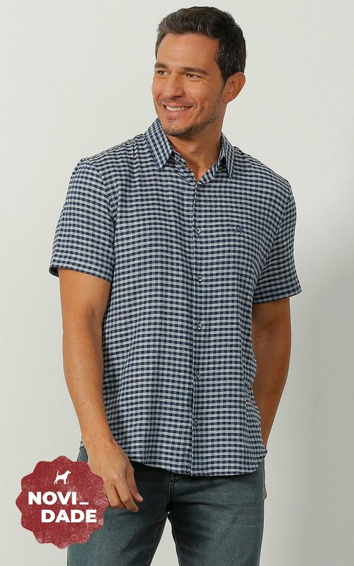Camisa MC masculina Xadrex - XADREZ SURREAL COM GLACIAL