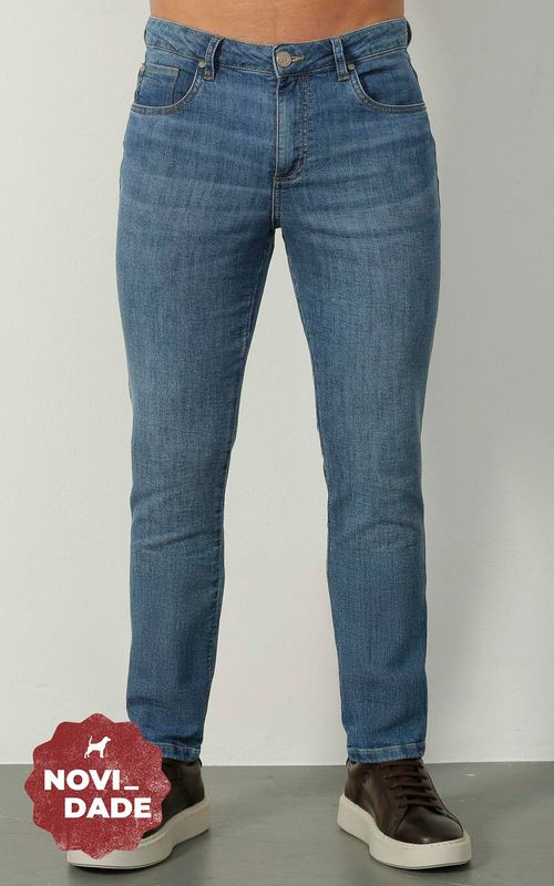 Calça Masculina Jeans Slim Premium Confort - INDIGO