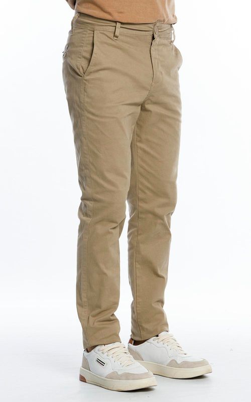 Calça Masculina Sarja Casual Slim - CAJUEIRO