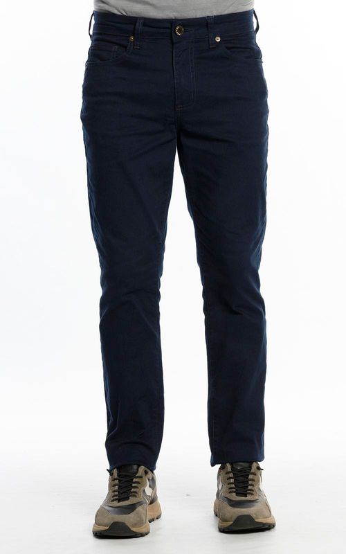 Calça Masculina Sarja Casual Slim - MARINHO