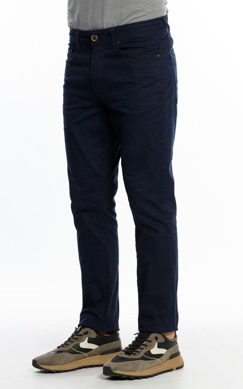 Calça Masculina Sarja Casual Slim - MARINHO