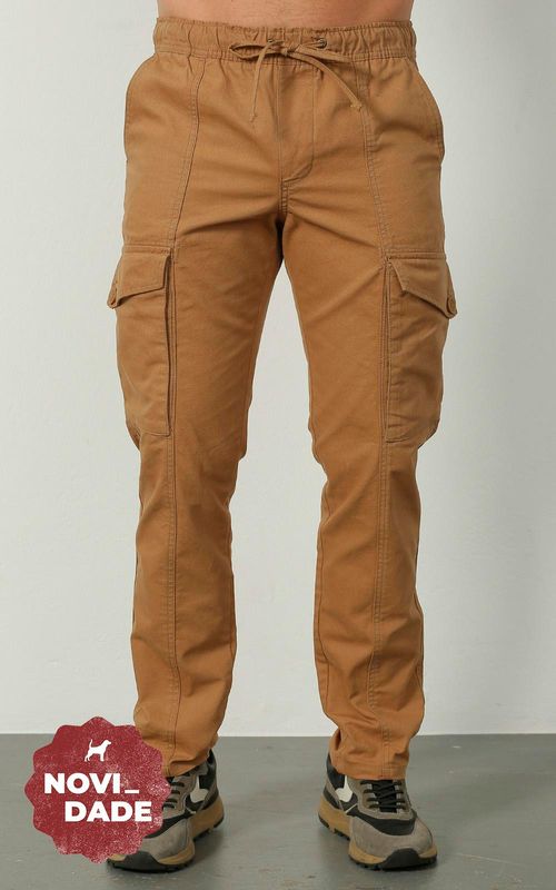 Calça Masculina Sarja Jogger Cargo - SELA