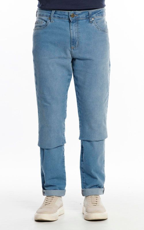 Calça Masculina Jeans Strech Slim Confort - CLARO