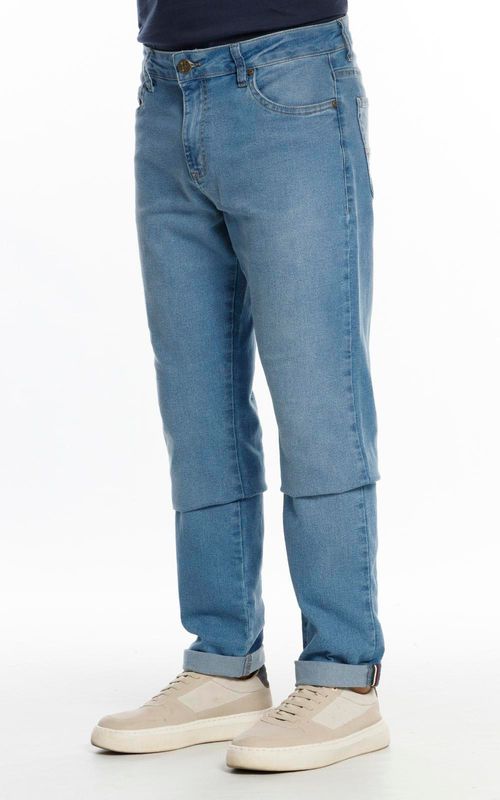 Calça Masculina Jeans Strech Slim Confort - CLARO