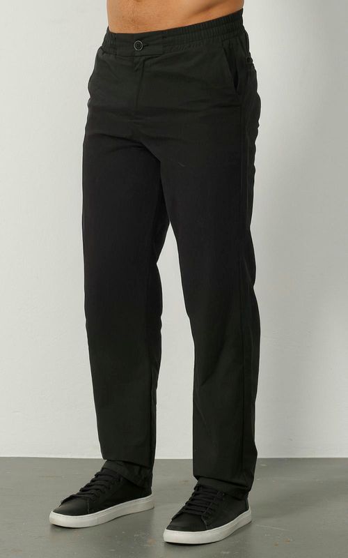 Calça Masculina Sarja Casual Slim - PRETO