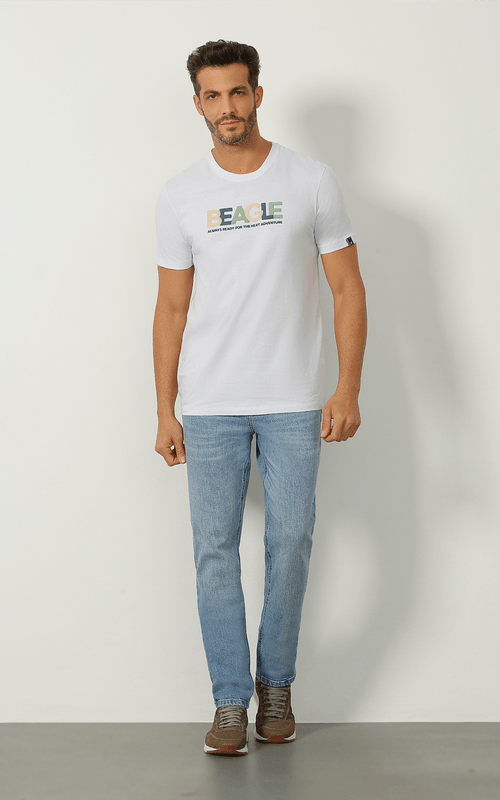 Camiseta Estampada - Branco